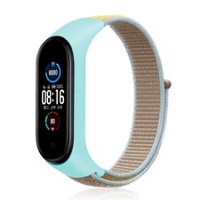 Ersatz Armband für Xiaomi Mi Band 3 4 5 6 7 Nylon Fitness Sport Klettverschluss