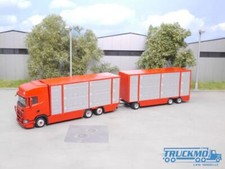 Elbe-Modell Bausatz Viehtransporter Hängerzug - Aufbau für LKW und Anhänger