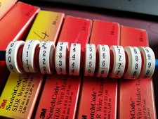  3M ScotchCode SDR Wire Marker Tape Kabelmarkierer ZEHN verschiedene Ziffern 0-9