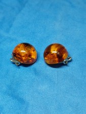 Ohrclips mit Honigbernstein