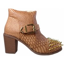 Öko-Lederstiefel mit Spikes