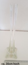 Glasflasche Flasche Blumenvase Zweigvase Ca 30cm Hoch Viereckiger Fuß