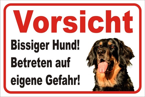 Schild s0367 vorsicht hovawart - schild,