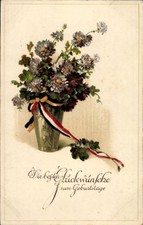 Ak Glückwunsch Geburtstag, Blumenstrauß in der Blumenvase - 4392867