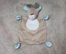 Pusblu Elch Hirsch Kuscheltuch Schnuffeltuch Schmusetuch blau braun Rentier DM
