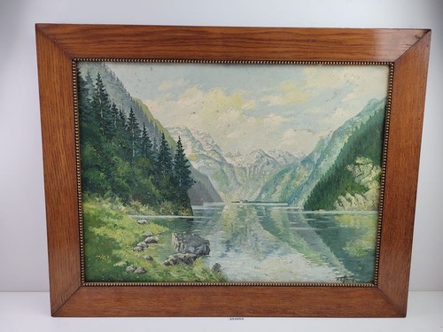 Malerei gemälde gebirgssee - malerei/gemälde,