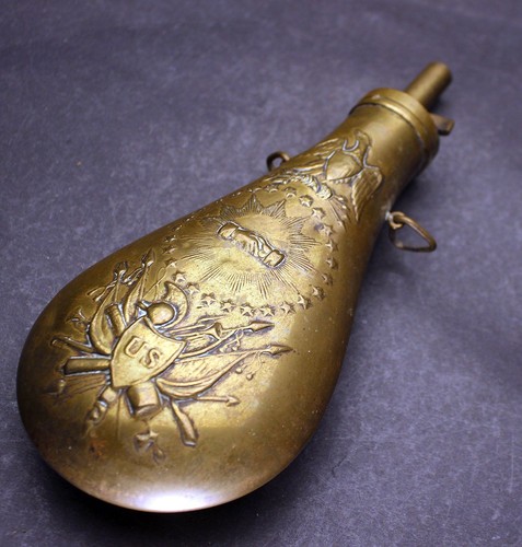 Alte pulverflasche messing - pulverflasche,