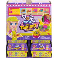 Polly Pocket Tiny Take Out Reveal-Sortiment, Minipuppen und Schatullen mit Spiel
