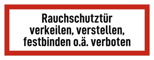 Rauchschutztür verkeilen