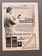 Texas Instrumens Taschenrechner TI-58 TI-59 1978 Vintage Ad Werbung Reklame