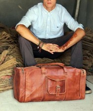 Herren Echtleder Braun Reise