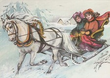 Neujahr Weihnachten PFERD