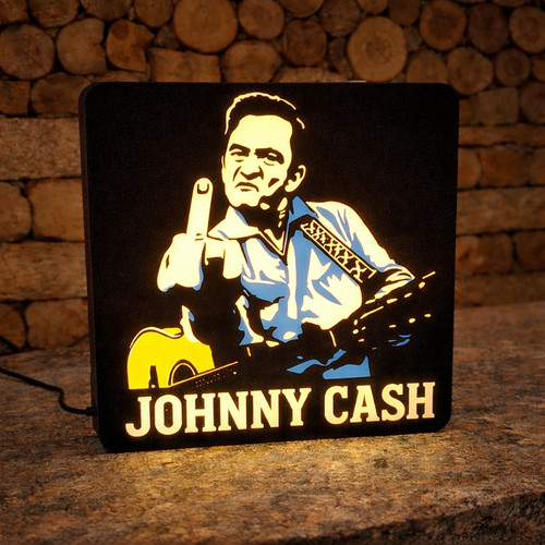 Johnny cash led - cash, leuchtbox