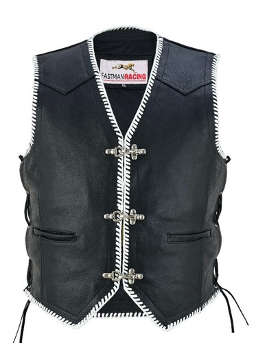 Lederweste kutte herren biker - lederweste,