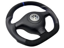 TUNING Lenkrad Lederlenkrad Alcantara PASSAT 3B Vw GOLF 4 BORA Abgeflacht Airbag
