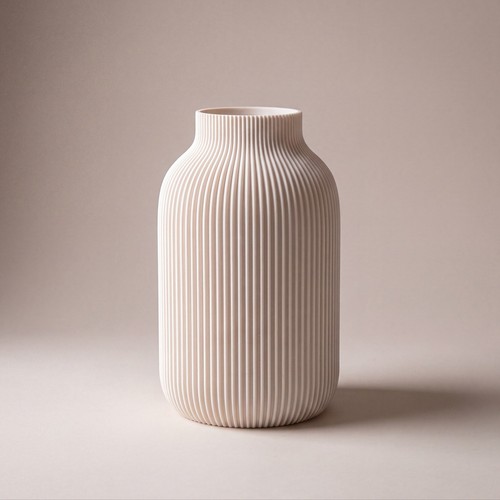 Deko vase saeule gerippt - vase,