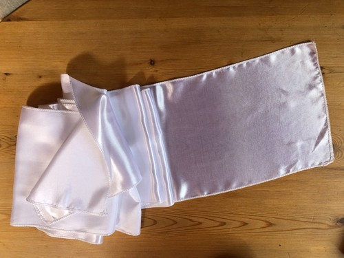 Stuhlschleife satin weiß - stuhlschleife,