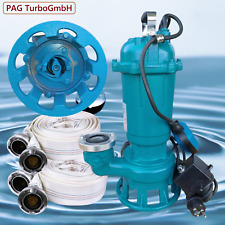 TOP Fäkalienpumpe Tauchpumpe Schmutzwasser CTR1500W-24000l/h + 2x 20m C-Schlauch