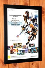 Kingdom Hearts Birth by Sleep PS3 PSP altes kleines Promo Poster / Werbeseite gerahmt