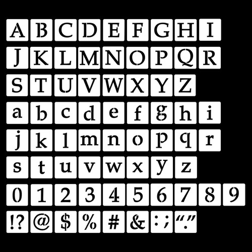 Stück buchstabenschablonen - 70,