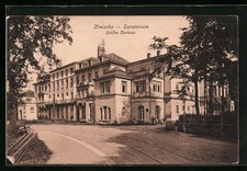Kreischa, Ansichtskarte, Sanatorium mit Großem Kurhaus 