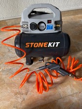 KOLBENKOMPRESSOR,STONEKIT AEROTEC,1xbenutz,mit Spiralschlauch+Craftomat Ausblas.