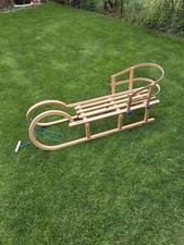 Colint Baran 120 RL Hörnerrodel mit Lehne, Holz Schlitten Set, Neuwertig