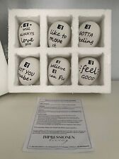 Impressionen XL Deko Ei mit Spruch EIER SET Keramik ★ Song Texte Musik ★ Sprüche