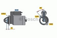 BOSCH 0 986 019 040 Starter Anlasser 1,1kW 12V