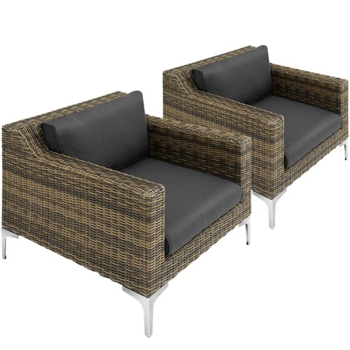 Poly rattan alu sessel - poly, 2