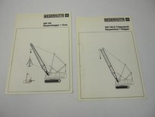 2 Prospekte Weserhütte SW 140 140H Raupenbagger Raupenkran 1979