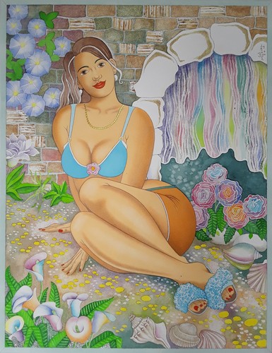 Erotik großes aquarell x - erotik,,