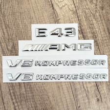 Für Mercedes Benz E43 AMG V6 KOMPRESSOR Schriftzug Embleme Aufkleber Badge Auto