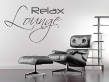 S240 Exkl. Wandtattoo "RELAX LOUNGE" Wohnzimmer aufkleber Spruch