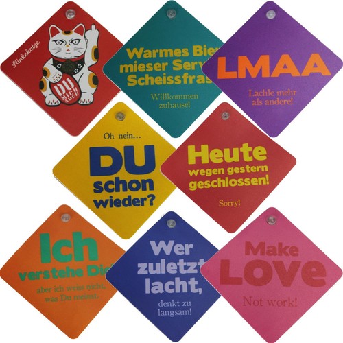 Saugnapf schilder mit spruch - saugnapf,