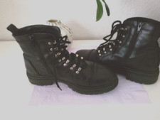 Damen Bullboxer Granny Boots aus Leder - Größe 40 - schwarz - gebraucht