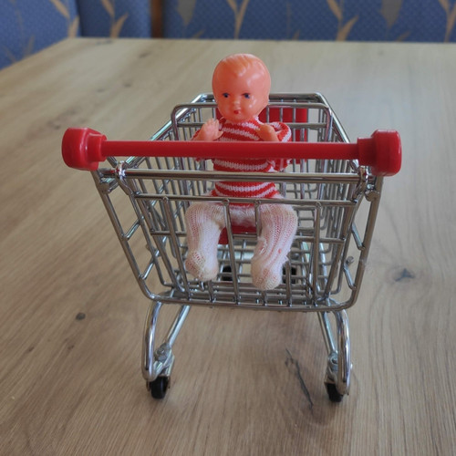 Einkaufswagen für puppenhaus - einkaufswagen,