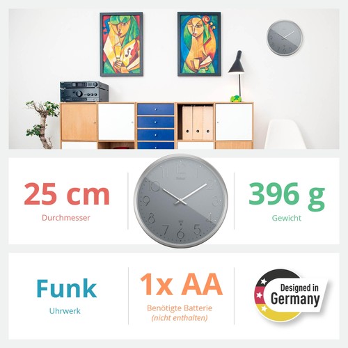 Mebus funkwanduhr tinytime - funkwanduhr,