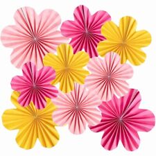 9 x  Party Deko Papier Blumen