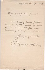 Paul Oskar Höcker (1865-1944) Autograph 1908 Schriftsteller Berlin Autor