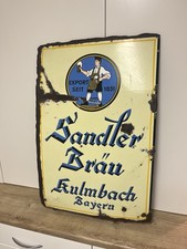 Altes Emailschild Sandlerbräu
