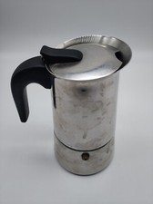 #SE1819# "Guido Bergna" Espressokocher Edelstahl 6 Tassen italienisches Design