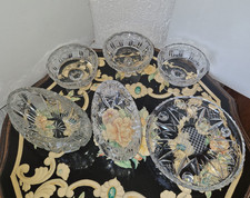 Schöne Bleikristall Sammlung Schalen Schüsseln Schleuderstern Konvolut VINTAGE