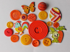 Knöpfe gelb orange Mischung