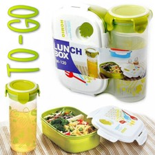 Brot-Set / Lunchbox / Salatbox mit Vakuum-Technologie und Dressing-/Trinkbecher