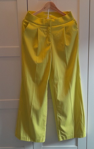 Weite bundfaltenhose gelb - weite,