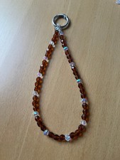 Trageriemen Handykette Handyschlaufe aus Kristallperlen Handarbeit Handyband