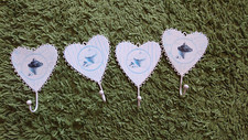 4x Haken für Küche - aus Metallherzen - guter Zustand!