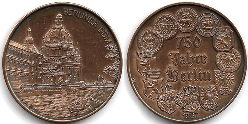 Medaille 750 jahre berlin 1987 - medaille,