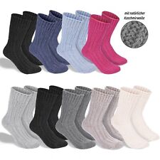 4 Paar Damen oder Herren Kaschmir-Socken 40% Cashmere 48% Schafwolle Braun Grau
